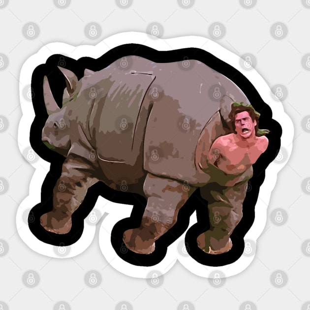 Ace Rhino Fan Art Sticker by JorgeHigginsDesigns